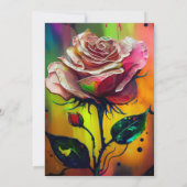 Abstracte Roze Rozen Bewaar de Datum Kaart (Achterkant)
