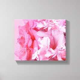 Abstracte roze rozen bloemig boho digitaal kunstwe canvas afdruk