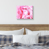 Abstracte roze rozen bloemig boho digitaal kunstwe canvas afdruk (Insitu (Slaapkamer))