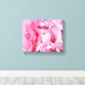 Abstracte roze rozen bloemig boho digitaal kunstwe canvas afdruk (Insitu (Houten vloer))
