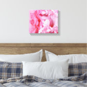 Abstracte roze rozen bloemig boho digitaal kunstwe canvas afdruk (Insitu (Slaapkamer))