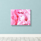 Abstracte roze rozen bloemig boho digitaal kunstwe canvas afdruk (Insitu (Houten vloer))