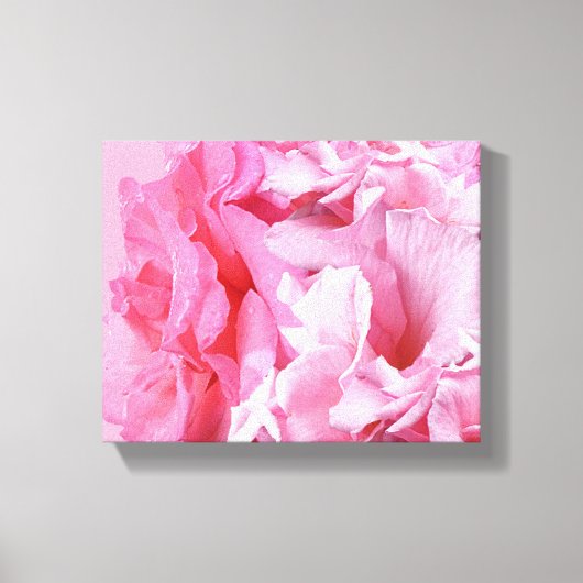 Abstracte roze rozen bloemige boho digitale kunst canvas afdruk (Voorkant)