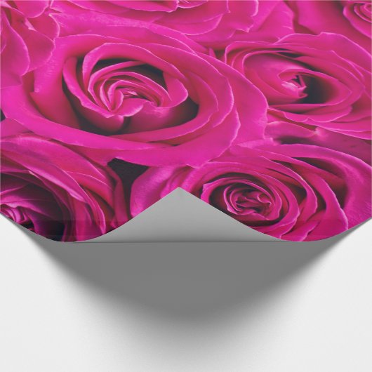 Abstracte roze Rozen Tuin Elegant Floral Cadeaupapier (Hoek)
