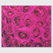 Abstracte roze Rozen Tuin Elegant Floral Cadeaupapier (Vlak)
