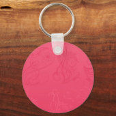 Abstracte roze Sleutelhanger (Voorkant)