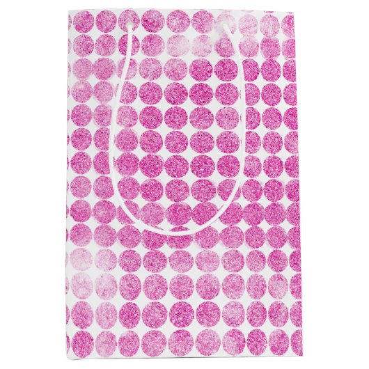 Abstracte roze Stippen Medium Cadeauzakje (Voorkant)
