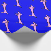 Abstracte roze teckel cadeaupapier (Hoek)