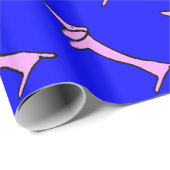 Abstracte roze teckel cadeaupapier (Rol Hoek)