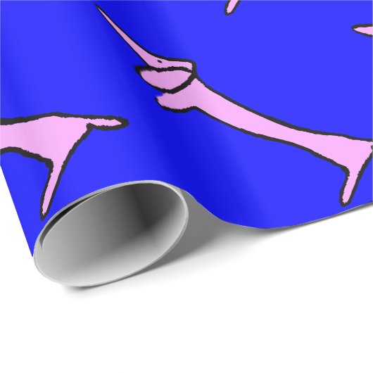 Abstracte roze teckel cadeaupapier (Rol Hoek)