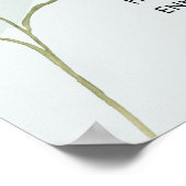 Abstracte roze tulp op Aqua Motivatie Citaat Poster (Hoek)