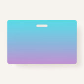 abstracte roze turquoise ombre mermaid kleuren badge (Achterkant)