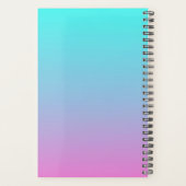 abstracte roze turquoise ombre mermaid kleuren planner (Achterkant)