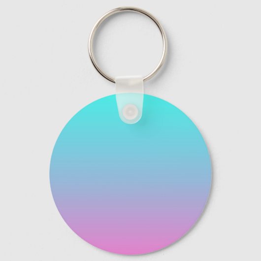 abstracte roze turquoise ombre mermaid kleuren sleutelhanger (Voorkant)