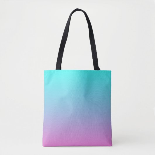 abstracte roze turquoise ombre mermaid kleuren tote bag (Voorkant)
