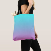 abstracte roze turquoise ombre mermaid kleuren tote bag (Dichtbij)