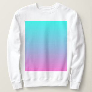 abstracte roze turquoise ombre mermaid kleuren trui