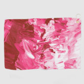 Abstracte roze verf golven golfhanddoek (Horizontaal)