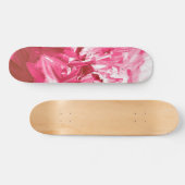 Abstracte roze verfgolven persoonlijk skateboard (Horizontaal)