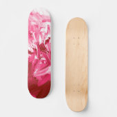 Abstracte roze verfgolven persoonlijk skateboard (Voorkant)