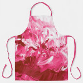 Abstracte roze verfgolven schort (Voorkant)