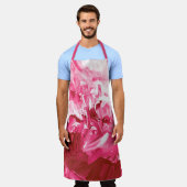 Abstracte roze verfgolven schort (Gedragen)