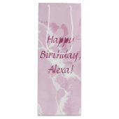 abstracte roze verfpatroon met blos wijn cadeautas (Voorkant)