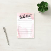 Abstracte, roze verfspat, takenlijst post-it® notes (Kantoor)