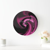 Abstracte roze wandklok (Huis)