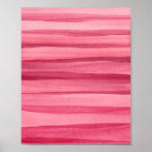Abstracte roze watercolor lijnen poster (Voorkant)
