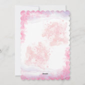 Abstracte Roze Waterverf Baby shower Invitation Feestdagenkaart (Achterkant)
