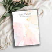 Abstracte Roze Waterverf Blank Sieraden Display Visitekaartje