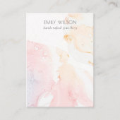 Abstracte Roze Waterverf Blank Sieraden Display Visitekaartje (Voorkant)