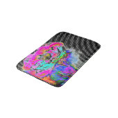 Abstracte roze waterverf bloemenpolka stippen badmat (Gekanteld)