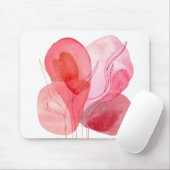 Abstracte roze waterverf compositie muismat (Met muis)