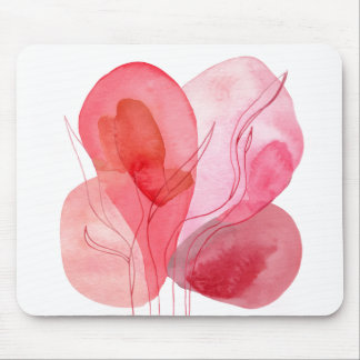 Abstracte roze waterverf compositie muismat