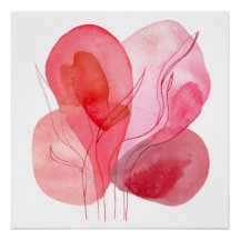 Abstracte roze waterverf compositie