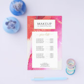 Abstracte roze waterverf met namaak goudstof flyer (Enkel)