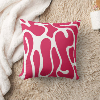 Abstracte roze wiggle kussen