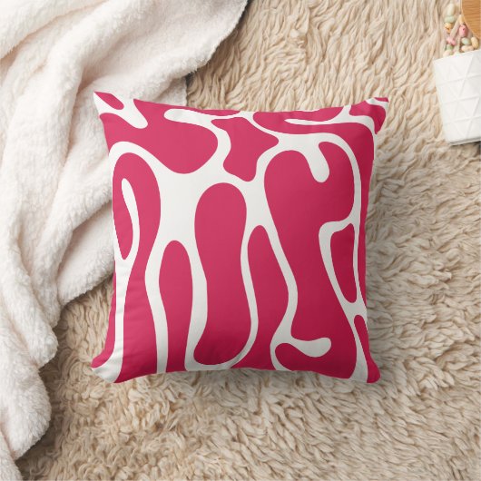 Abstracte roze wiggle kussen (Deken)
