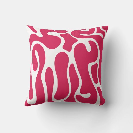 Abstracte roze wiggle kussen (Achterkant)
