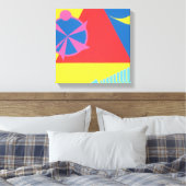 Abstracte roze windmolen canvasprint canvas afdruk (Insitu (Slaapkamer))