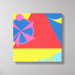 Abstracte roze windmolen canvasprint canvas afdruk