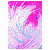 Abstracte roze witte betoverde tuin klembord (Achterkant)
