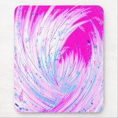 Abstracte roze witte betoverde tuin muismat (Voorkant)