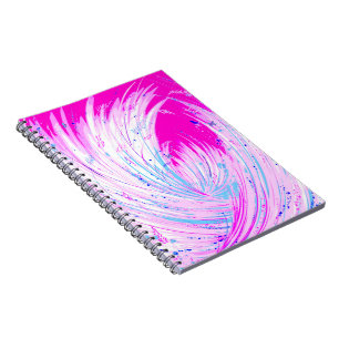 Abstracte roze witte betoverde tuin notitieboek