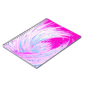 Abstracte roze witte betoverde tuin notitieboek (Linkerzijde)