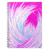 Abstracte roze witte betoverde tuin notitieboek (Voorkant)