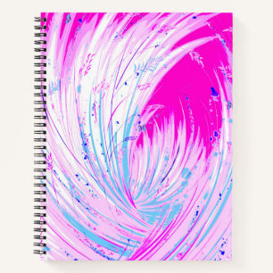 Abstracte roze witte betoverde tuin notitieboek