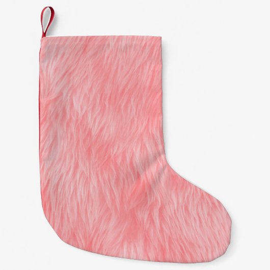 Abstracte roze wol, achtergrond stof kleine kerstsok (Voorkant)